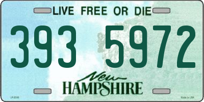 NH license plate 3935972