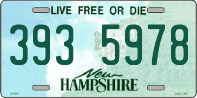 NH license plate 3935978