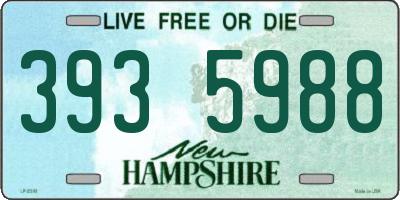 NH license plate 3935988