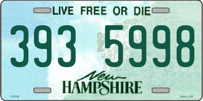 NH license plate 3935998