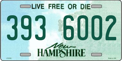 NH license plate 3936002