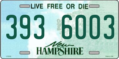 NH license plate 3936003