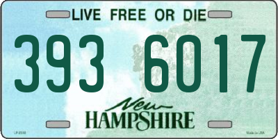 NH license plate 3936017