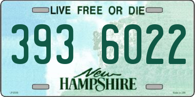 NH license plate 3936022