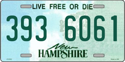 NH license plate 3936061