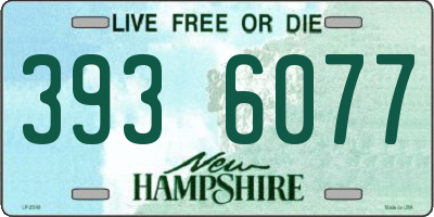 NH license plate 3936077