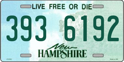 NH license plate 3936192