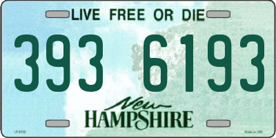 NH license plate 3936193