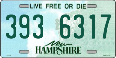 NH license plate 3936317