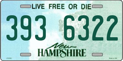 NH license plate 3936322