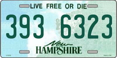NH license plate 3936323