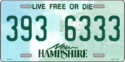 NH license plate 3936333