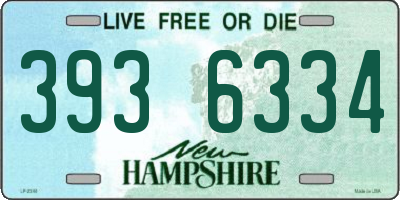 NH license plate 3936334