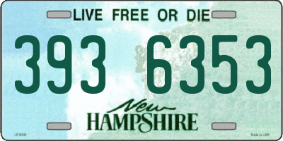 NH license plate 3936353