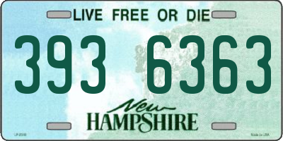 NH license plate 3936363