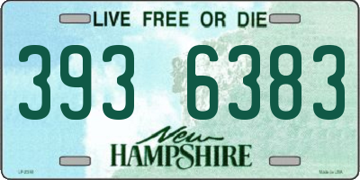 NH license plate 3936383
