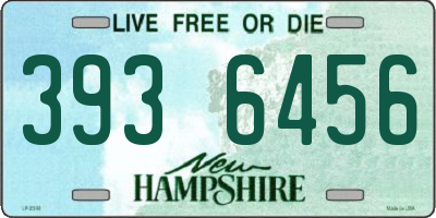 NH license plate 3936456