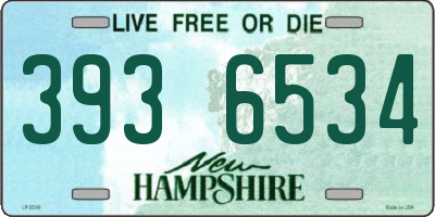 NH license plate 3936534