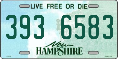 NH license plate 3936583