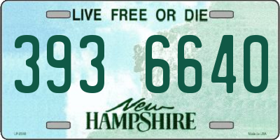NH license plate 3936640