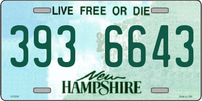 NH license plate 3936643