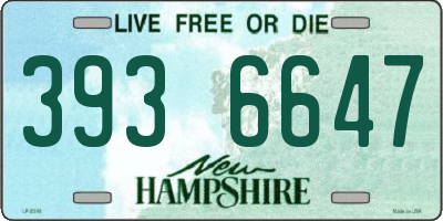 NH license plate 3936647