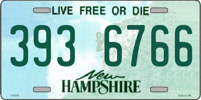 NH license plate 3936766