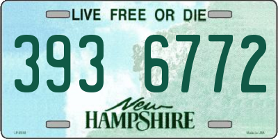 NH license plate 3936772
