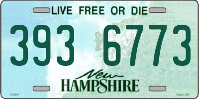 NH license plate 3936773