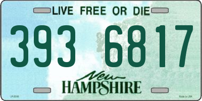 NH license plate 3936817