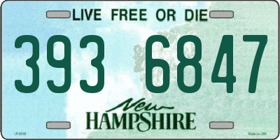 NH license plate 3936847