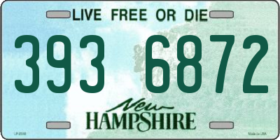 NH license plate 3936872