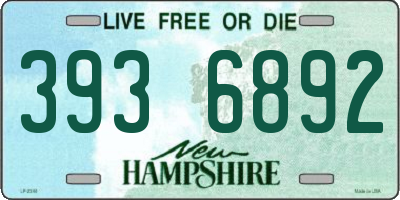NH license plate 3936892