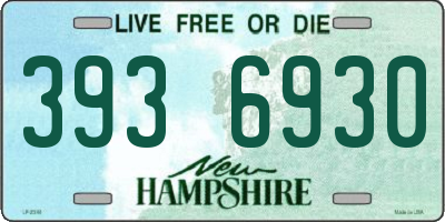 NH license plate 3936930