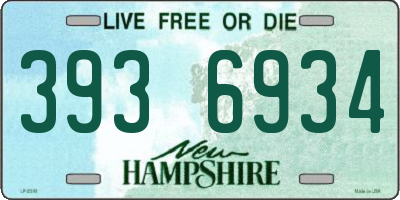 NH license plate 3936934