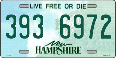 NH license plate 3936972