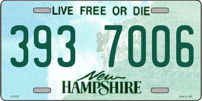 NH license plate 3937006