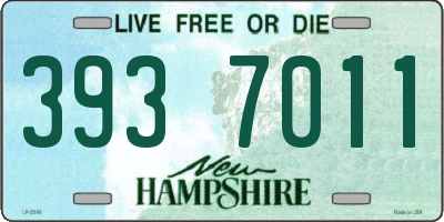 NH license plate 3937011