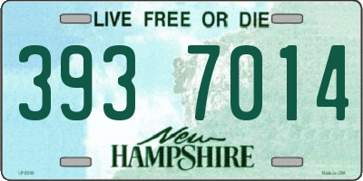 NH license plate 3937014