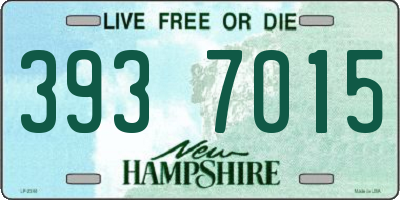 NH license plate 3937015