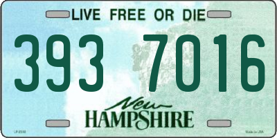 NH license plate 3937016