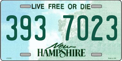 NH license plate 3937023