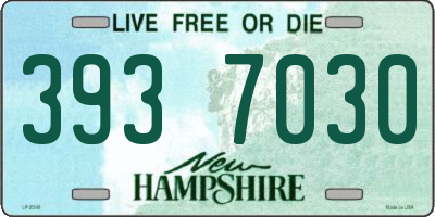 NH license plate 3937030