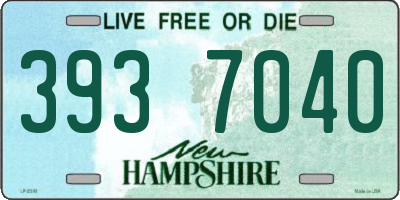 NH license plate 3937040