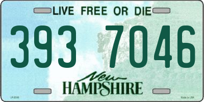 NH license plate 3937046