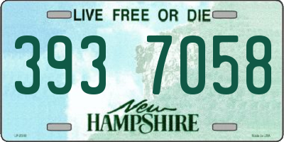 NH license plate 3937058