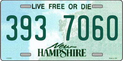NH license plate 3937060
