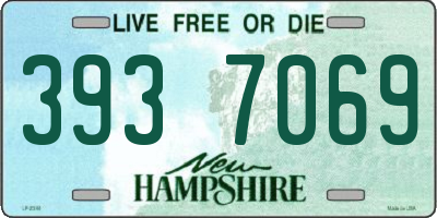 NH license plate 3937069