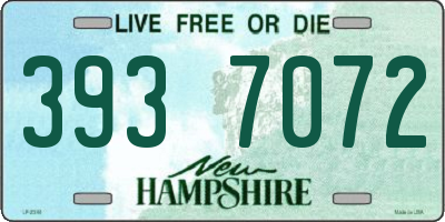 NH license plate 3937072