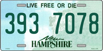 NH license plate 3937078